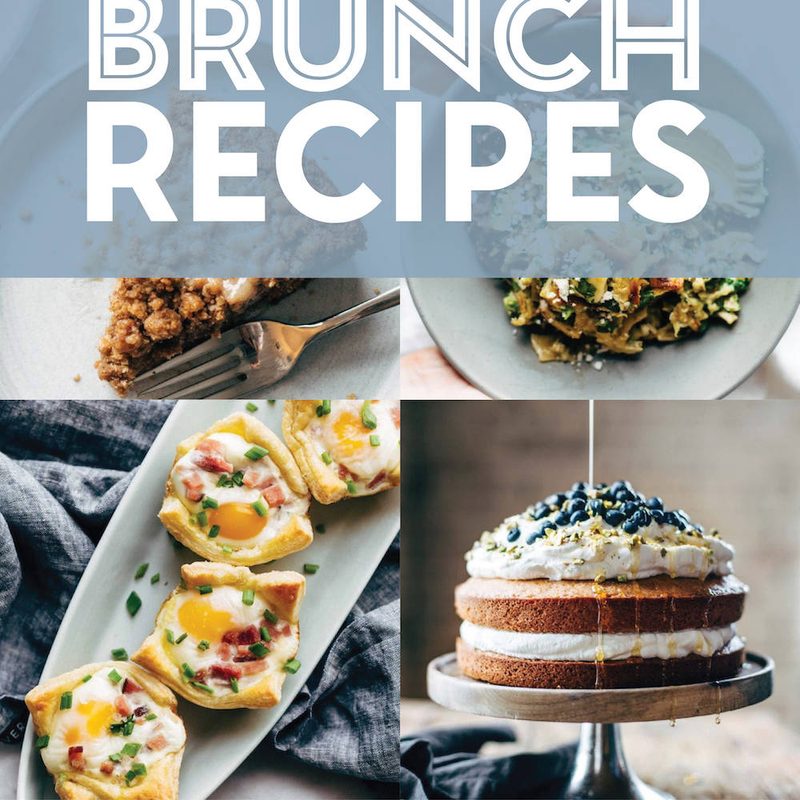 Easy brunch recipes in a collage.