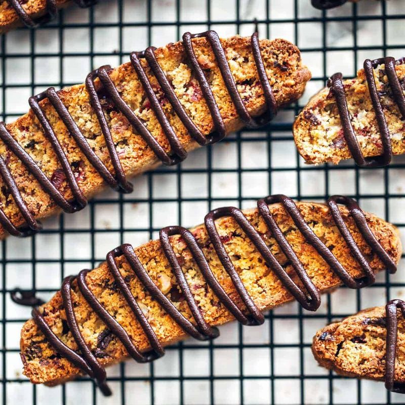 Cranberry Dark Chocolate Biscotti